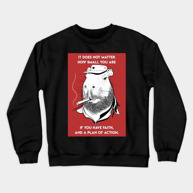 Capybara Castro Crewneck Sweatshirt by FazonSabat